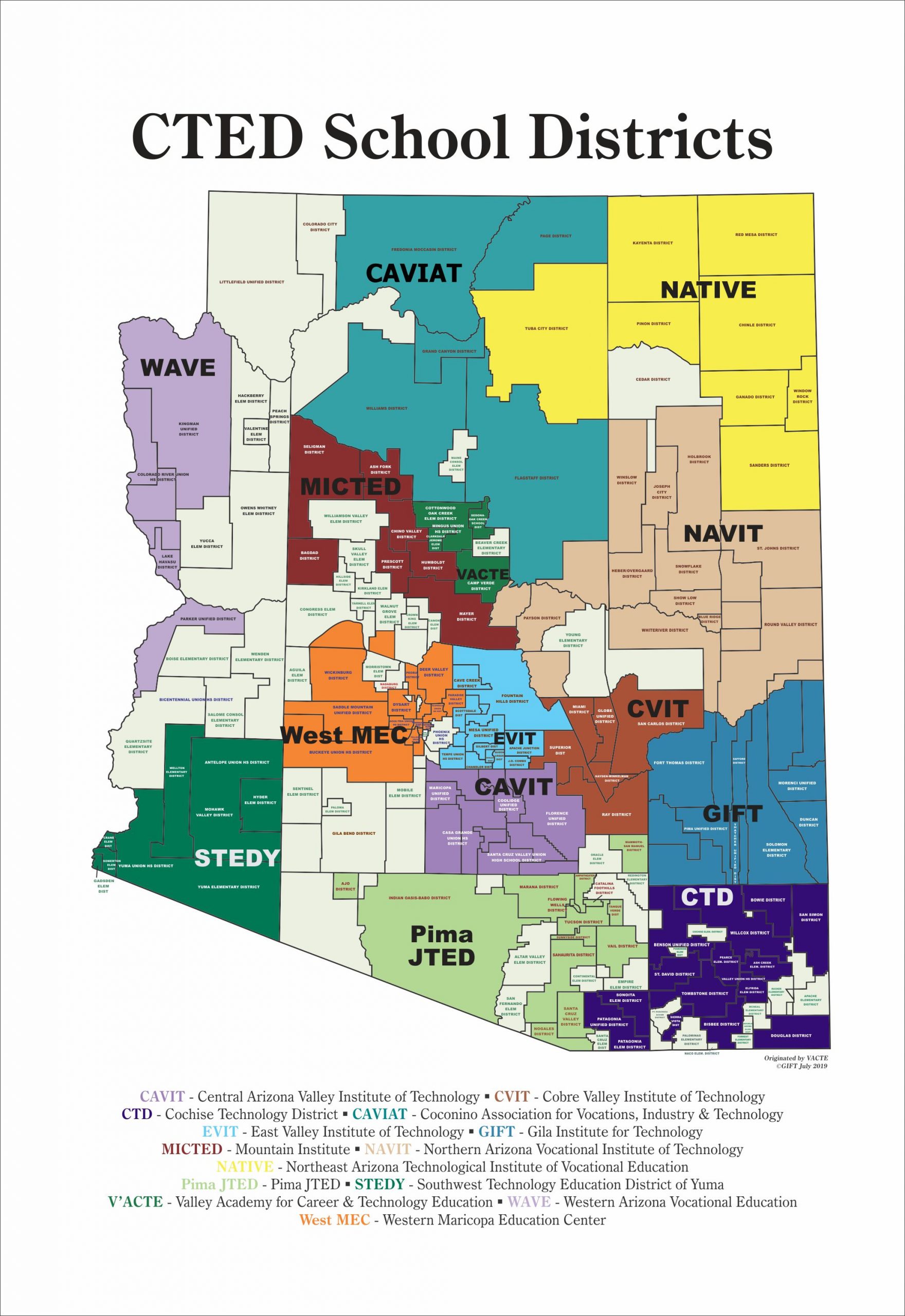 CTED School District map